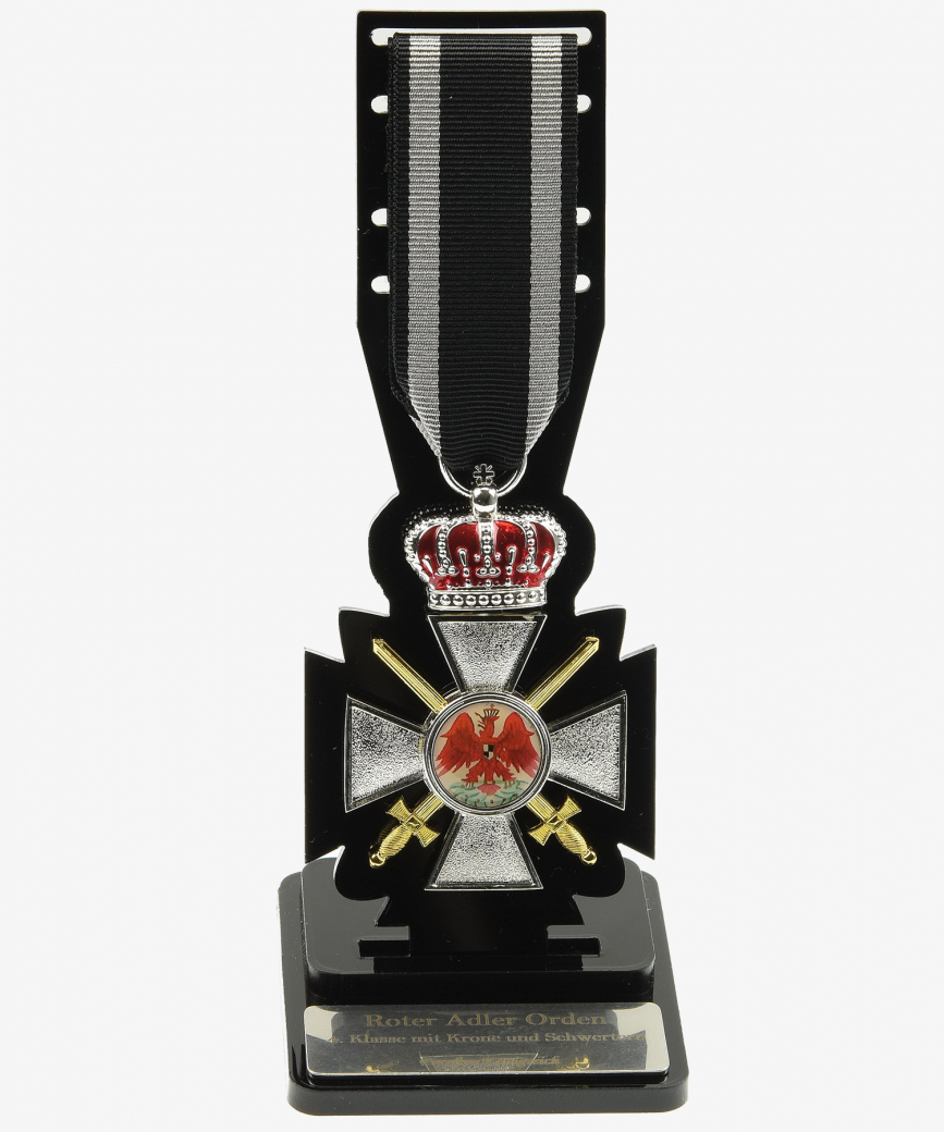Display Stand, Prussian Order of the Red Eagle, 4th Class with Crown and Swords